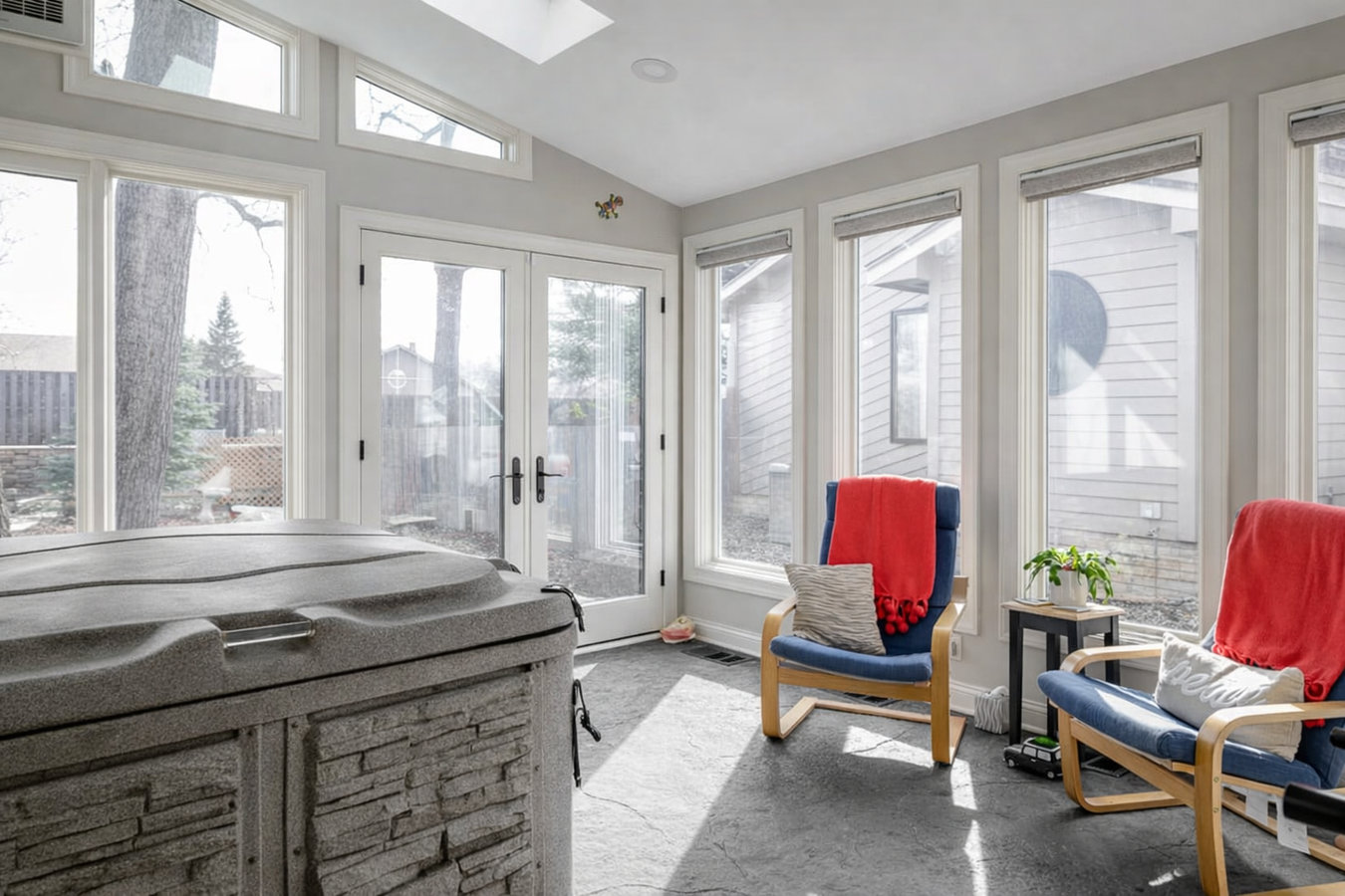 Patio-to-sunroom conversion